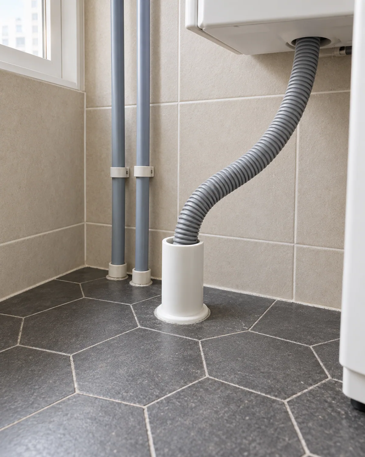 에어컨 배수호스 누수 작업 후 상태